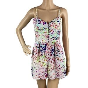 L'amour Nanette Lepore Splatter Paint Romper Size M